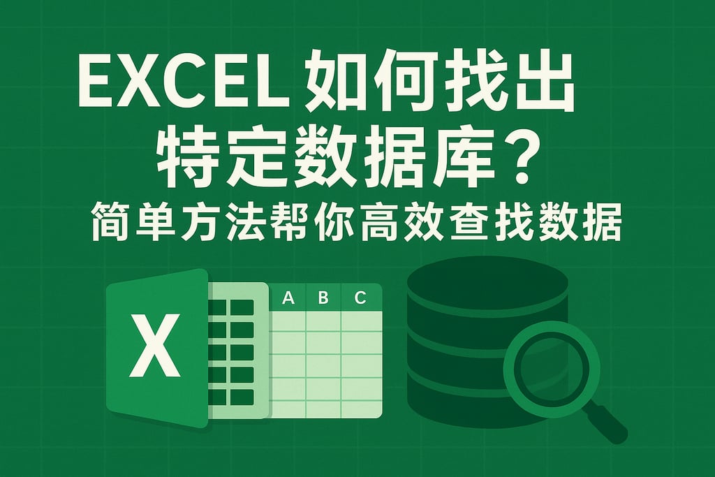 excel如何找出特定数据库？简单方法帮你高效查找数据