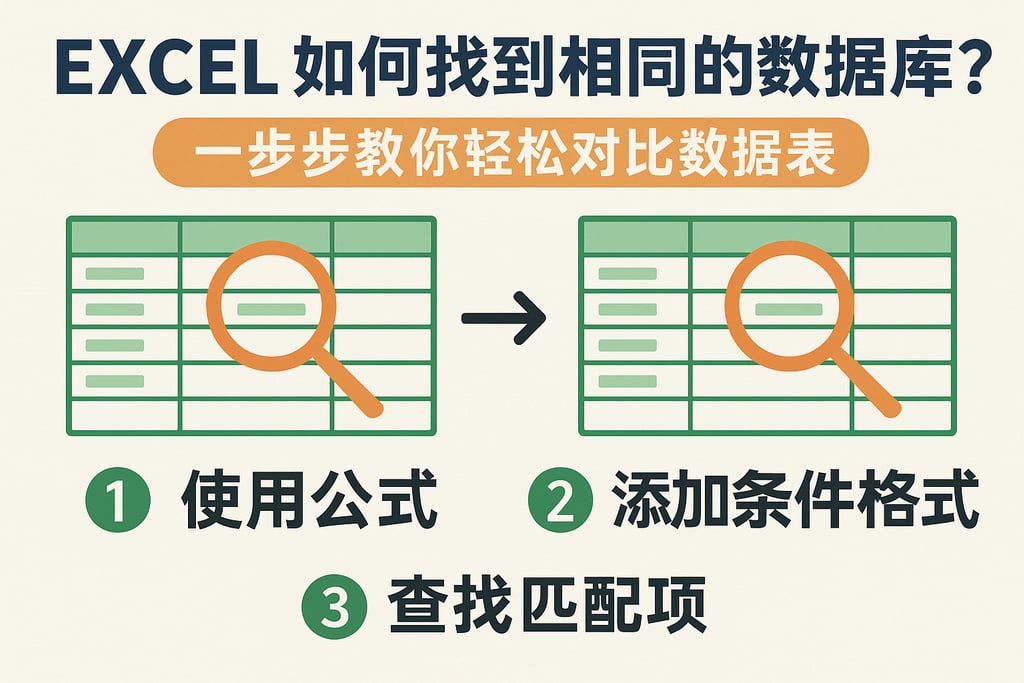 excel如何找到相同的数据库？一步步教你轻松对比数据表