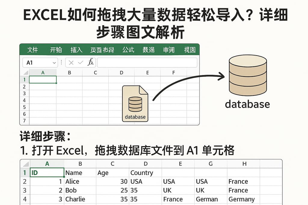 excel如何拖拽大量数据库轻松导入？详细步骤图文解析