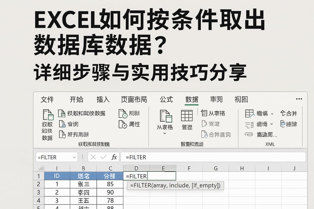 excel如何按条件取出数据库数据？详细步骤与实用技巧分享