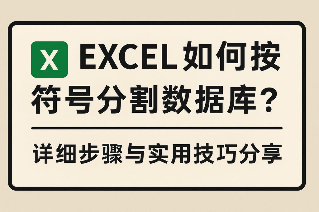 excel如何按符号分割数据库？详细步骤与实用技巧分享