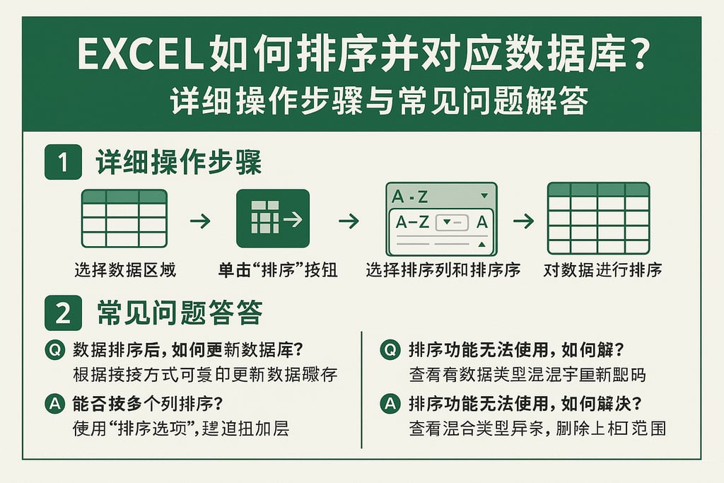 excel如何排序并对应数据库？详细操作步骤与常见问题解答