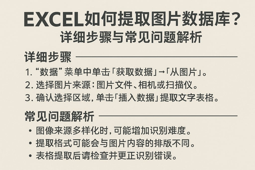 excel如何提取图片数据库？详细步骤与常见问题解析