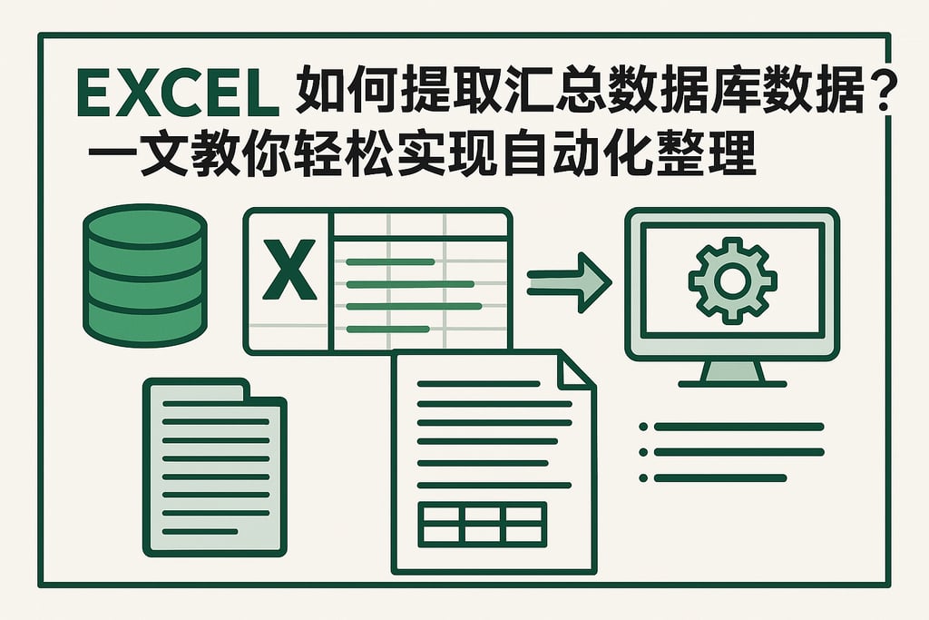 excel如何提取汇总数据库数据？一文教你轻松实现自动化整理