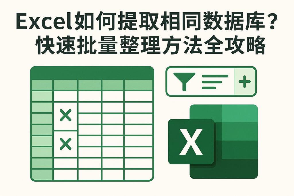 excel如何提取相同数据库数据？快速批量整理方法全攻略
