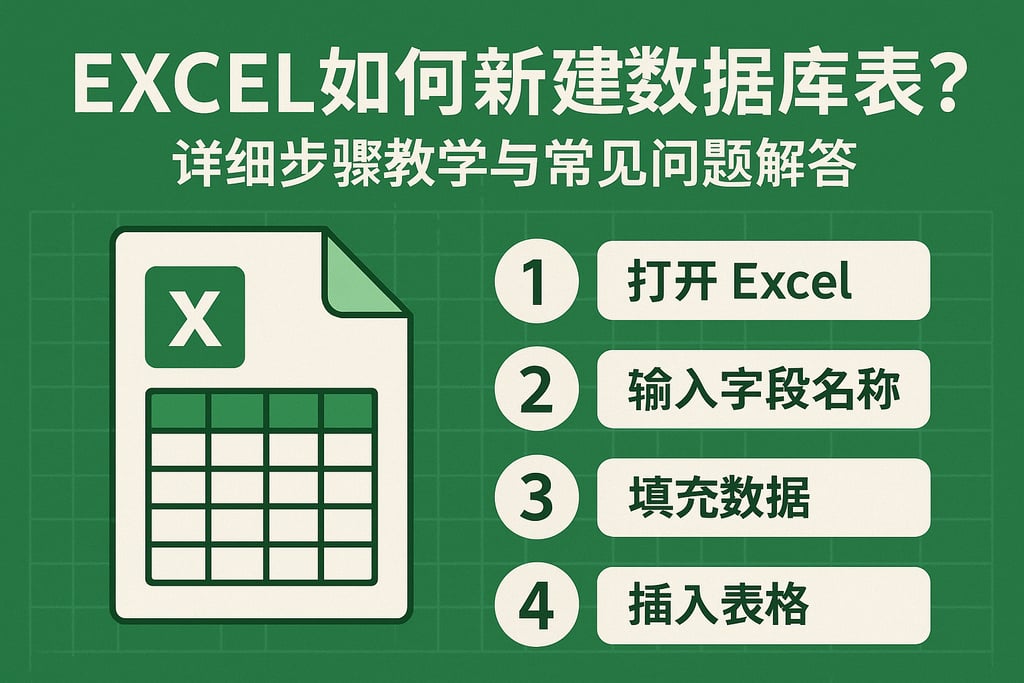 excel如何新建数据库表？详细步骤教学与常见问题解答