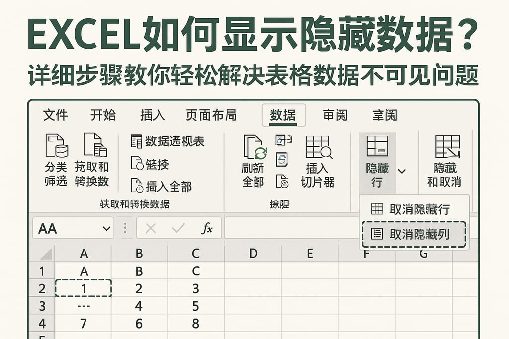 excel如何显示隐藏数据库？详细步骤教你轻松解决表格数据不可见的问题