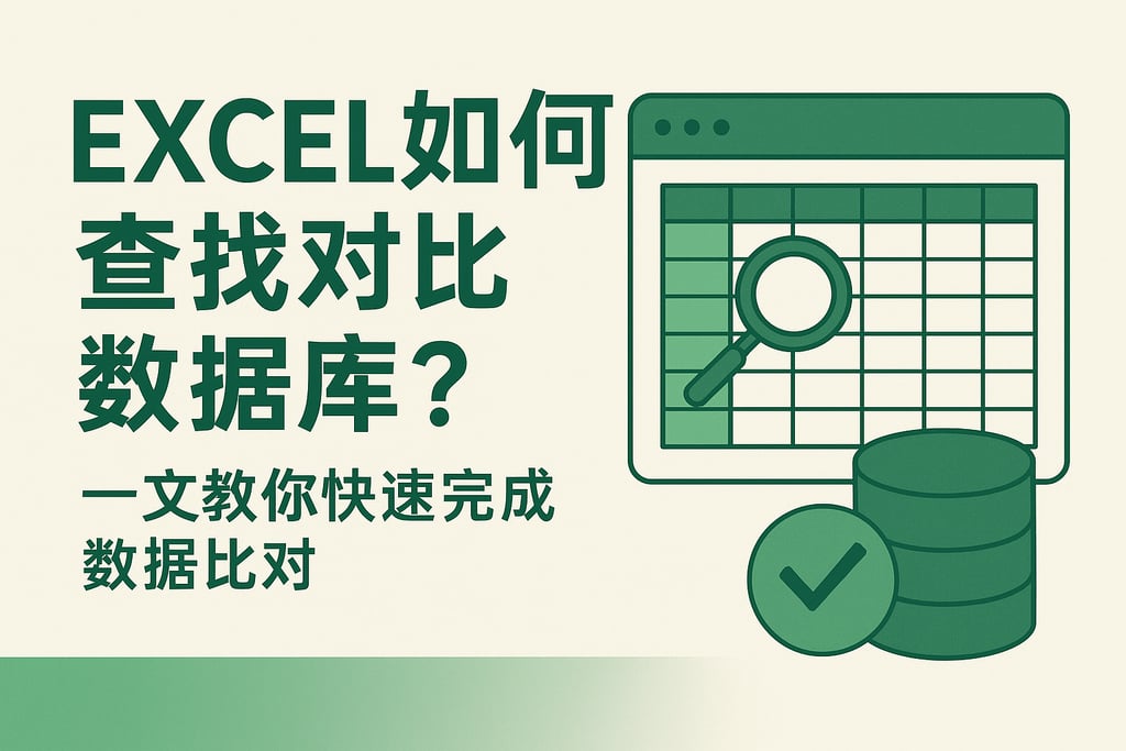 excel如何查找对比数据库？一文教你快速完成数据比对