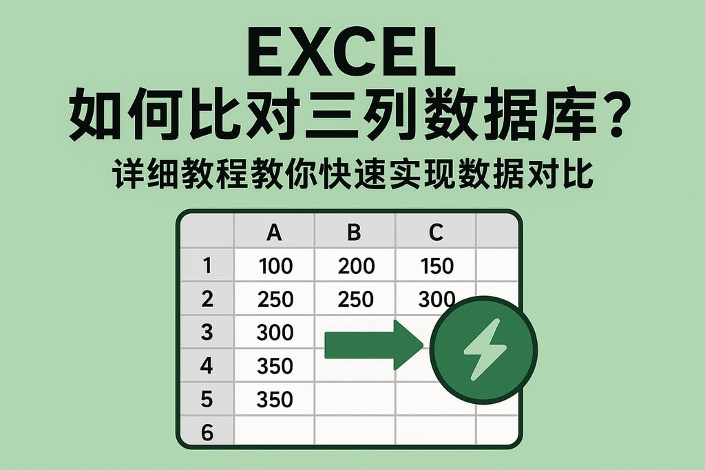 excel如何比对三列数据库？详细教程教你快速实现数据对比