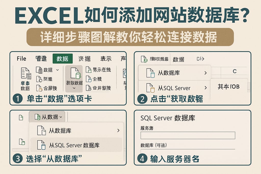 excel如何添加网站数据库？详细步骤图解教你轻松连接数据
