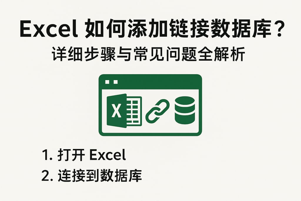 excel如何添加链接数据库？详细步骤与常见问题全解析