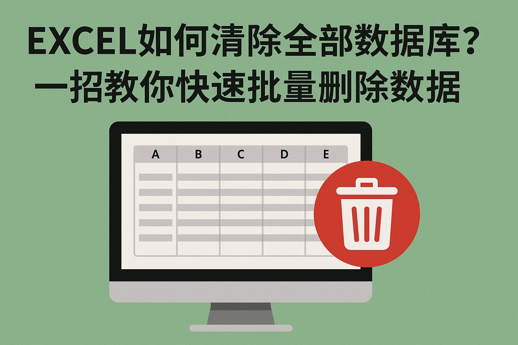 excel如何清除全部数据库？一招教你快速批量删除数据