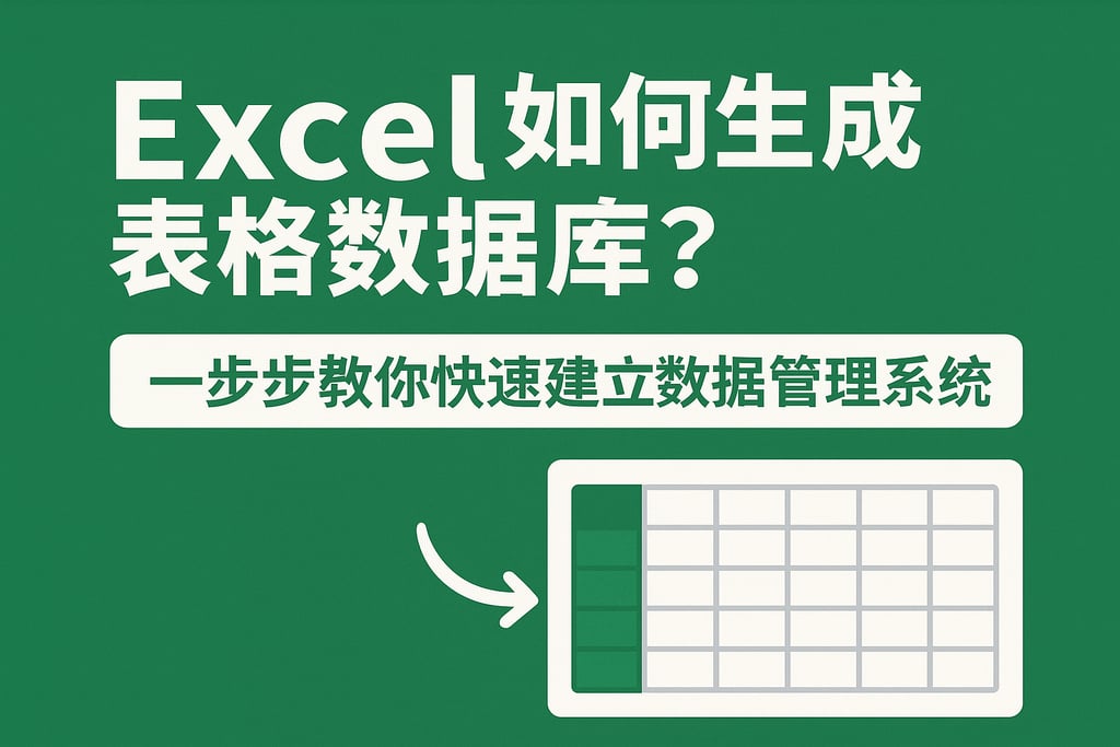 excel如何生成表格数据库？一步步教你快速建立数据管理系统