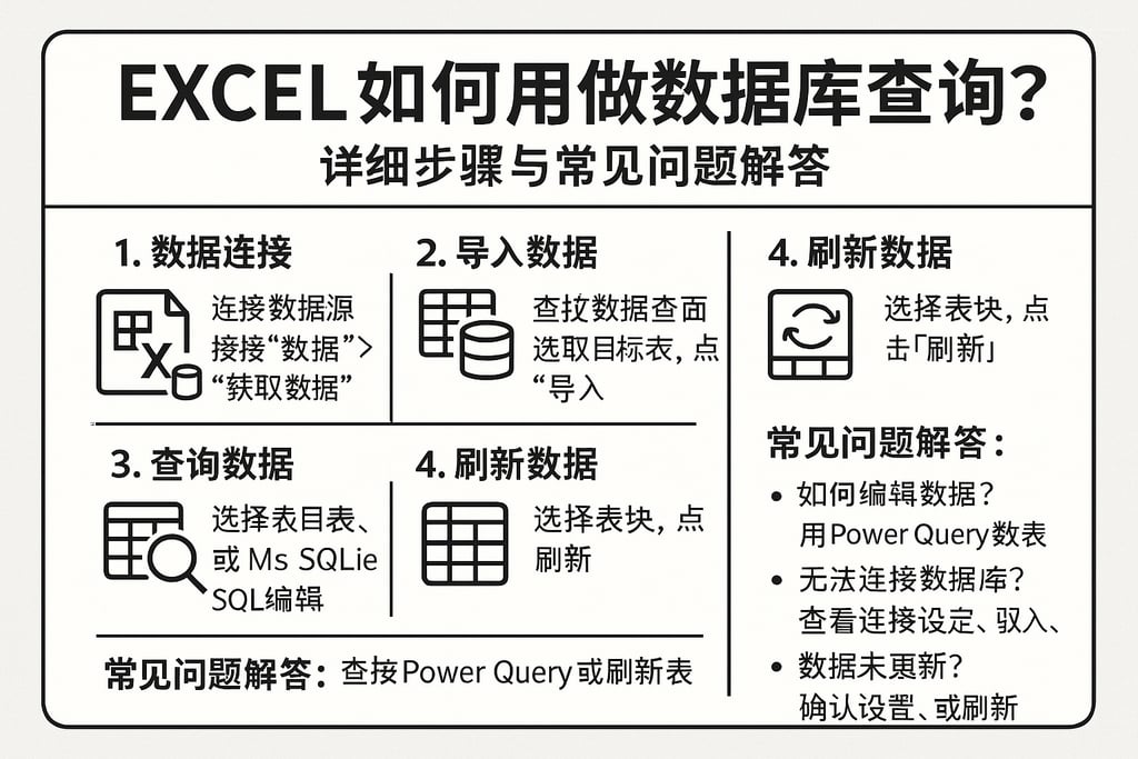 excel如何用做数据库查询？详细步骤与常见问题解答