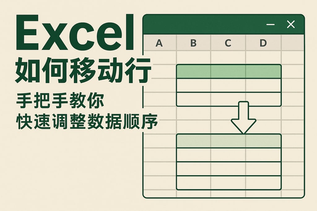 excel如何移动行数据库？手把手教你快速调整数据顺序