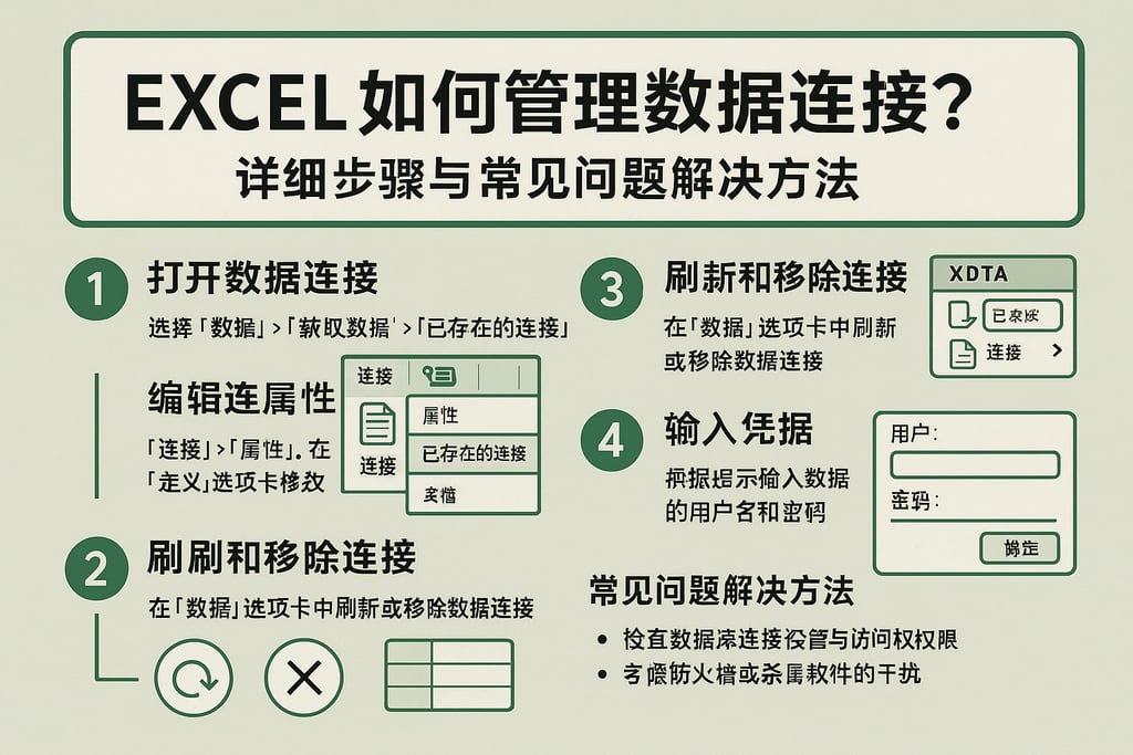 excel如何管理数据库连接？详细步骤与常见问题解决方法