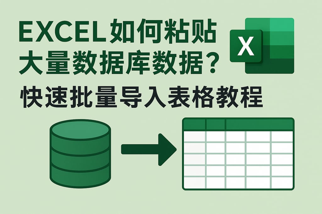 excel如何粘贴大量数据库数据？快速批量导入表格教程