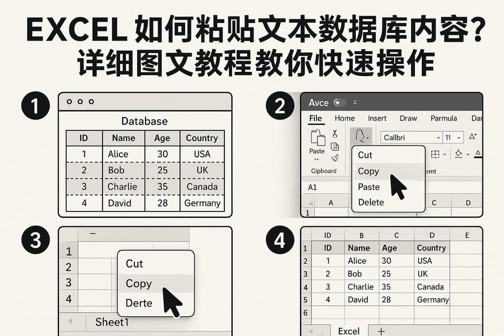 excel如何粘贴文本数据库内容？详细图文教程教你快速操作