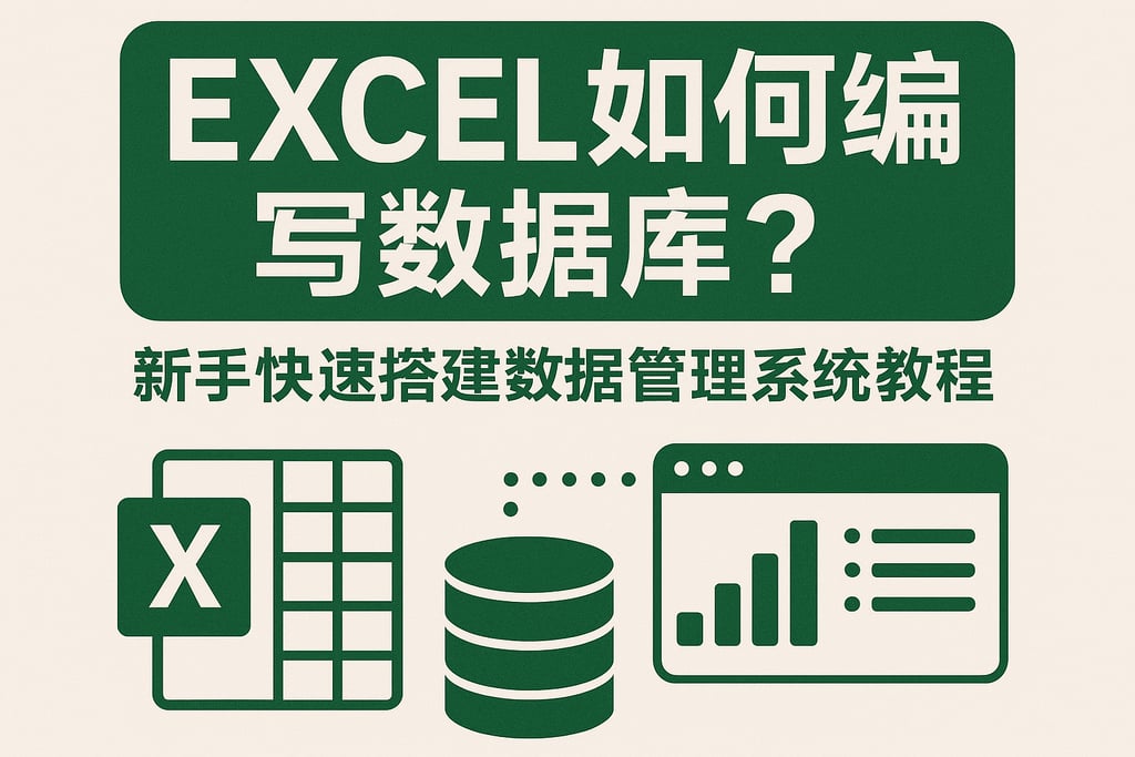 excel如何编写数据库？新手快速搭建数据管理系统教程