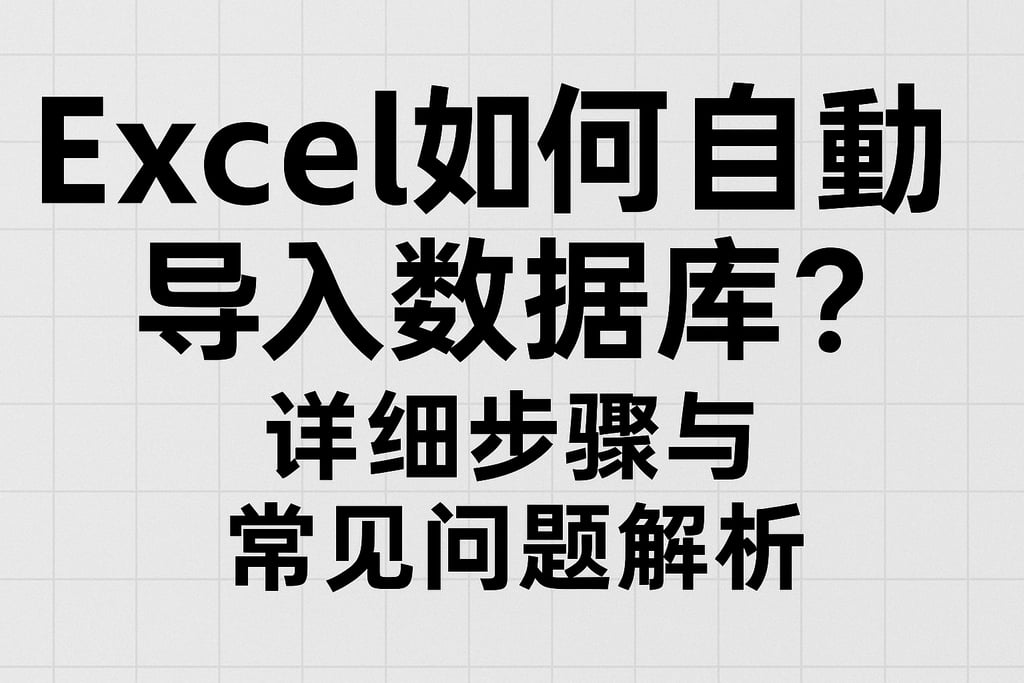 excel如何自动导入数据库？详细步骤与常见问题解析
