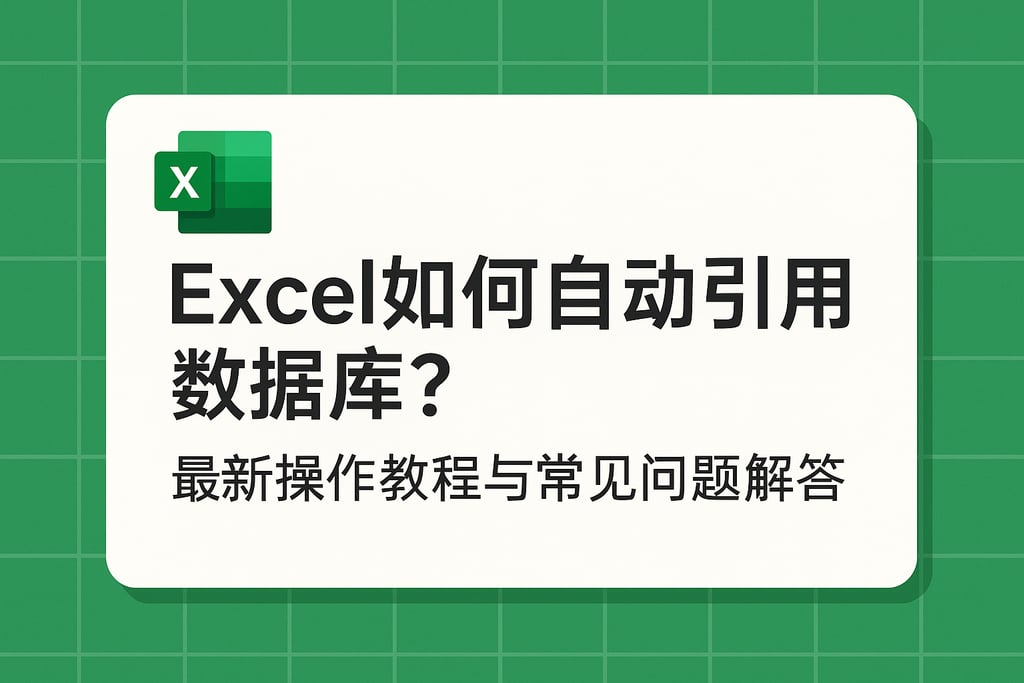 excel如何自动引用数据库？最新操作教程与常见问题解答