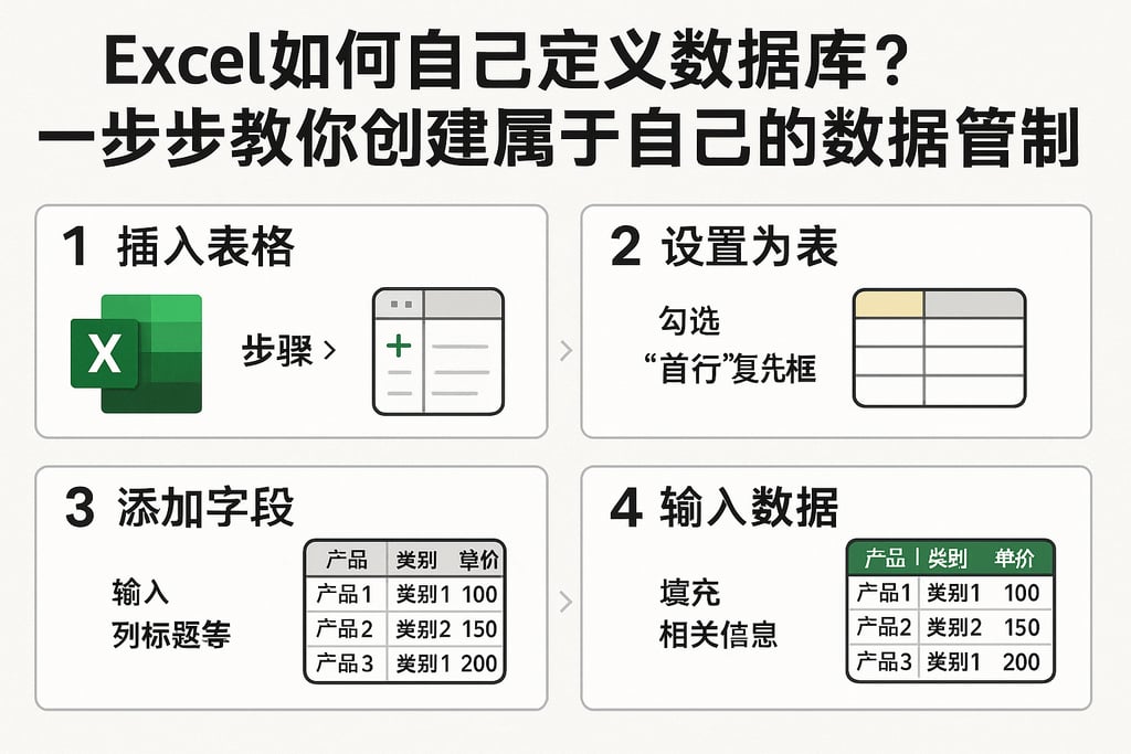 excel如何自己定义数据库？一步步教你创建属于自己的数据管理系统