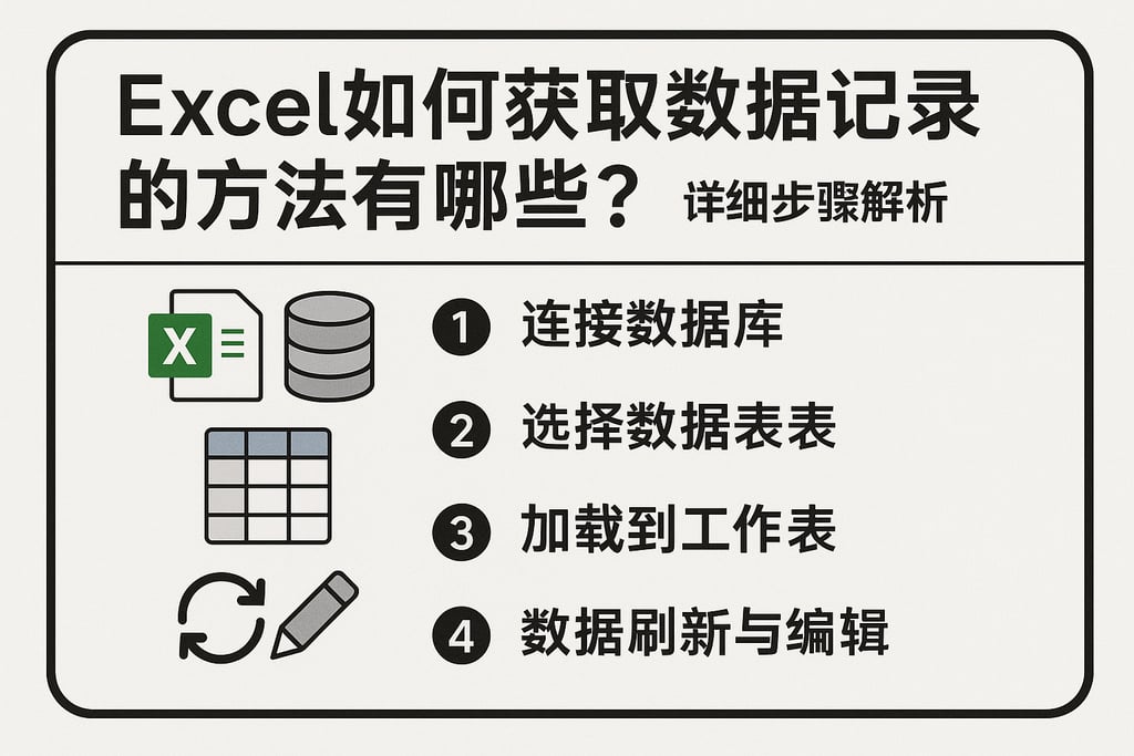 excel如何获取数据库记录的方法有哪些？详细步骤解析