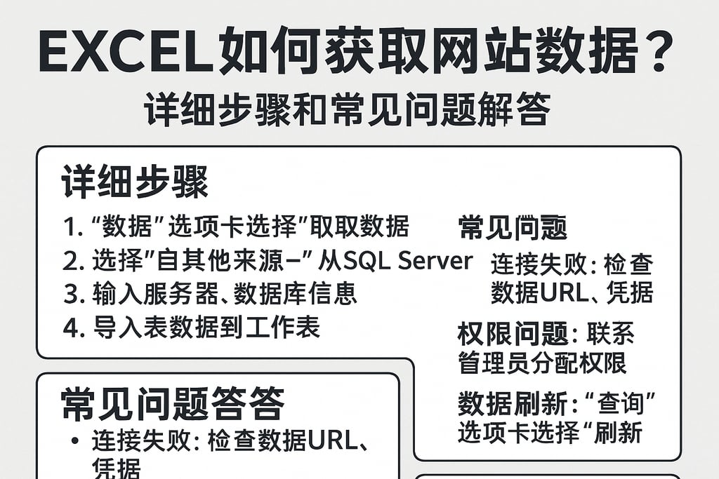 excel如何获取网站数据库？详细步骤和常见问题解答