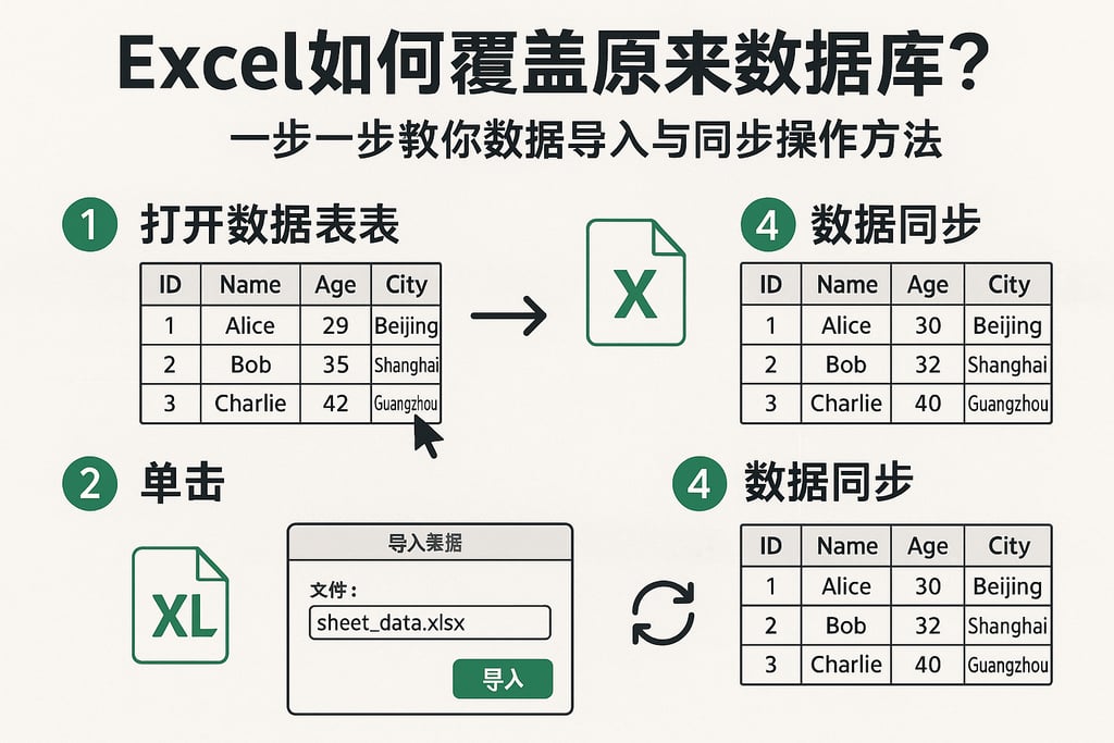 excel如何覆盖原来数据库？一步一步教你数据导入与同步操作方法