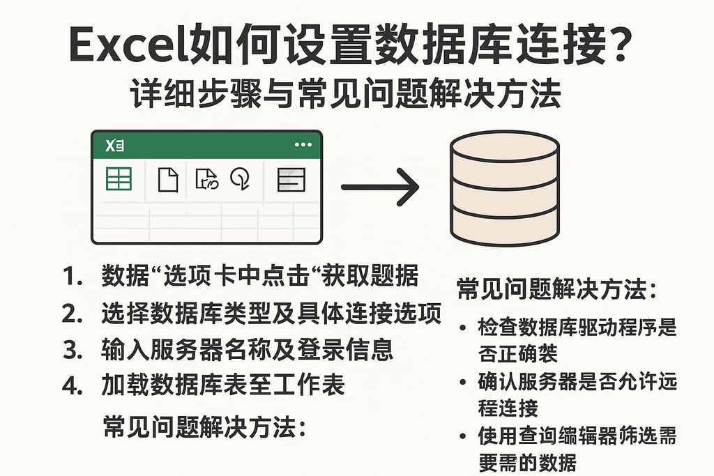 excel如何设置数据库连接？详细步骤与常见问题解决方法
