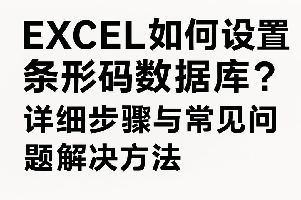 excel如何设置条码数据库？详细步骤与常见问题解决方法