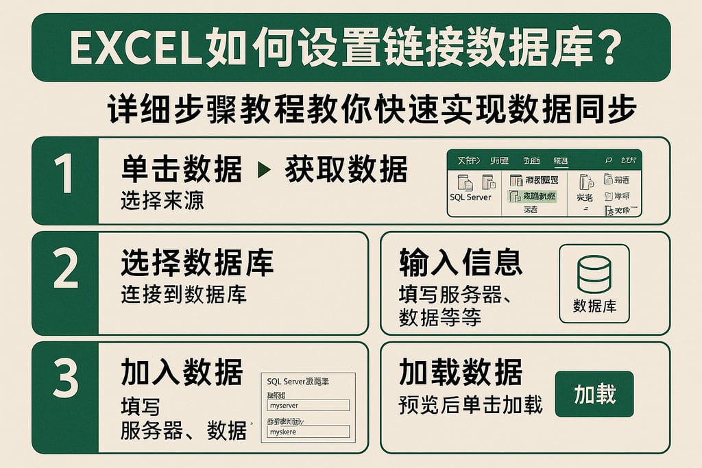 excel如何设置链接数据库？详细步骤教程教你快速实现数据同步