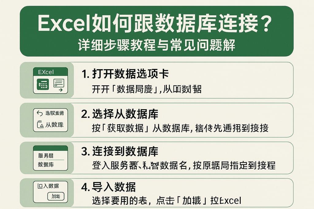 excel如何跟数据库连接？详细步骤教程与常见问题解析