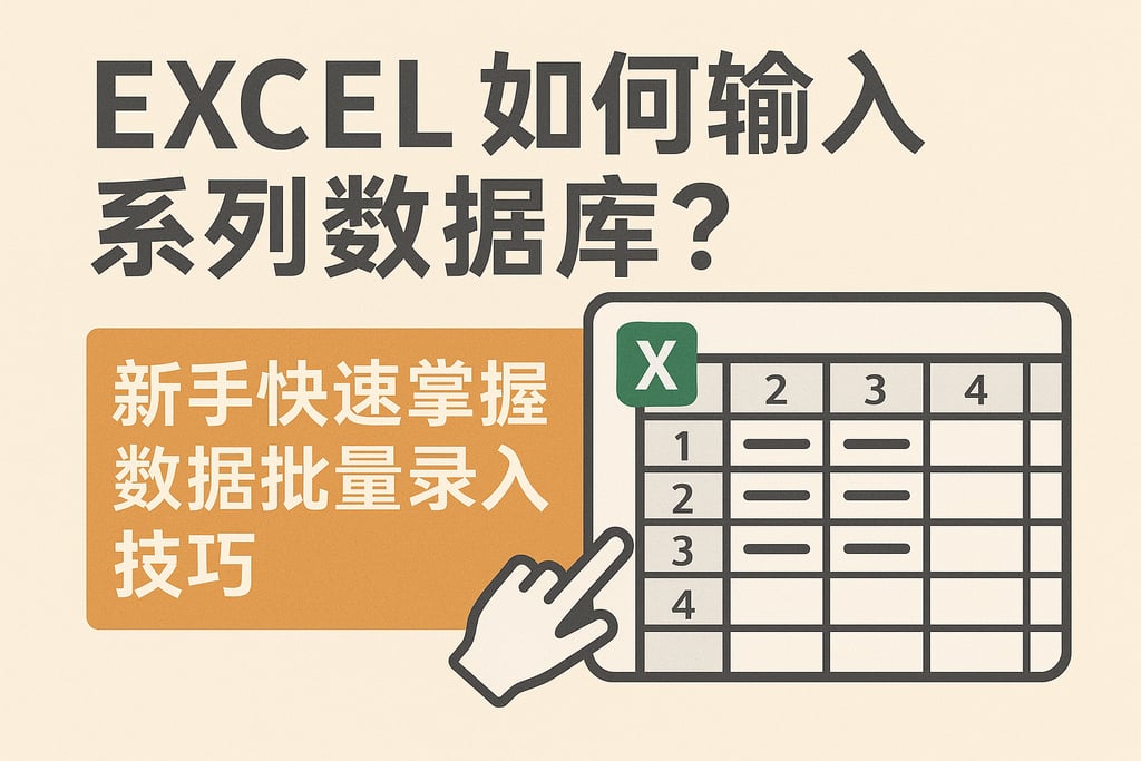 excel如何输入系列数据库？新手快速掌握数据批量录入技巧