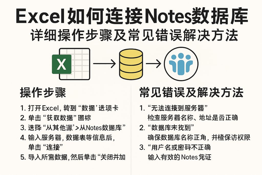 excel如何连接notes数据库，详细操作步骤及常见错误解决方法