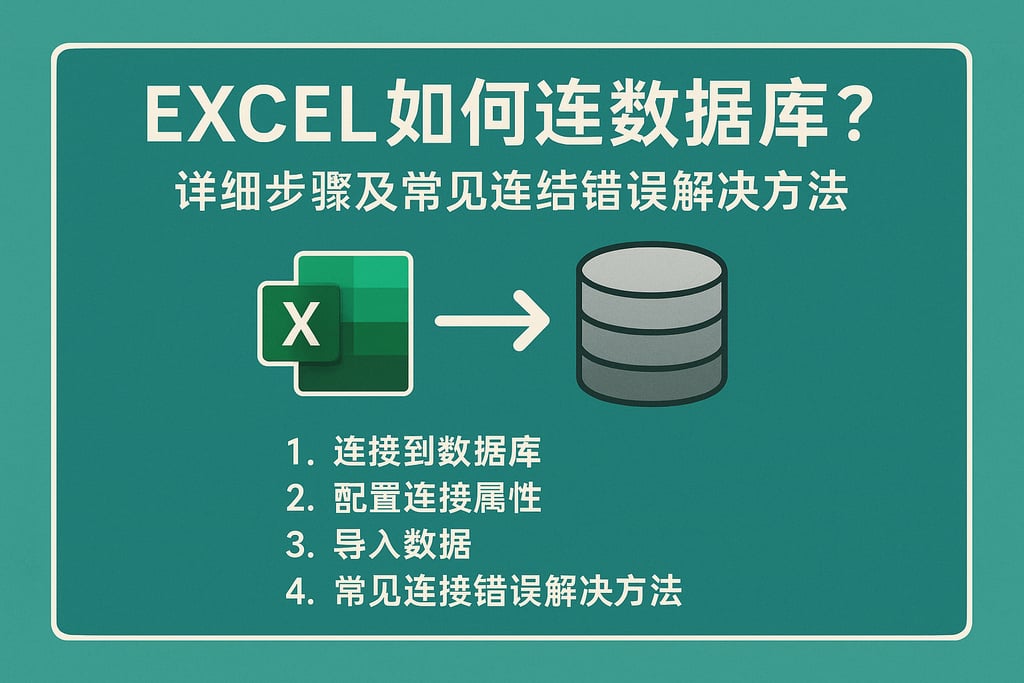 excel如何连数据库？详细步骤及常见连接错误解决方法