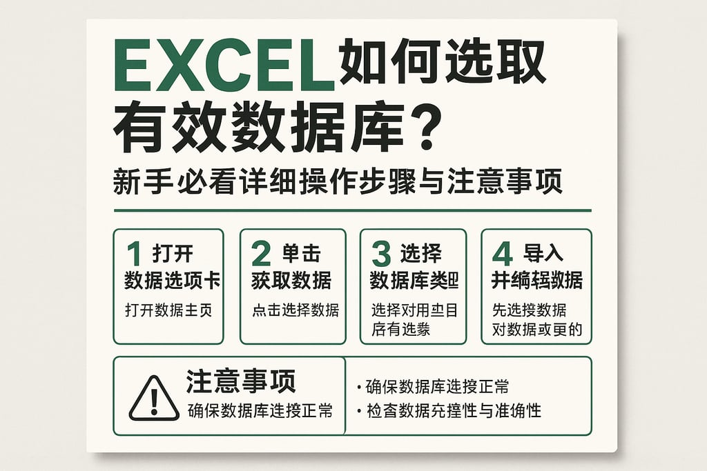 excel如何选取有效数据库？新手必看详细操作步骤与注意事项