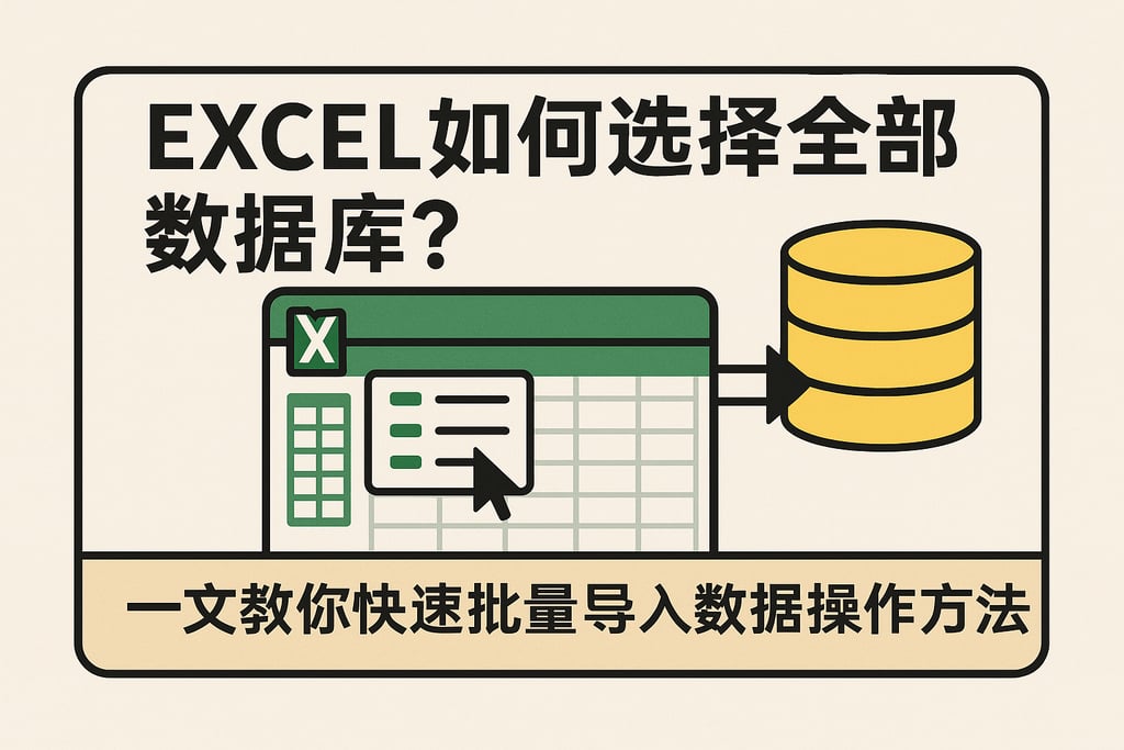 excel如何选择全部数据库？一文教你快速批量导入数据操作方法
