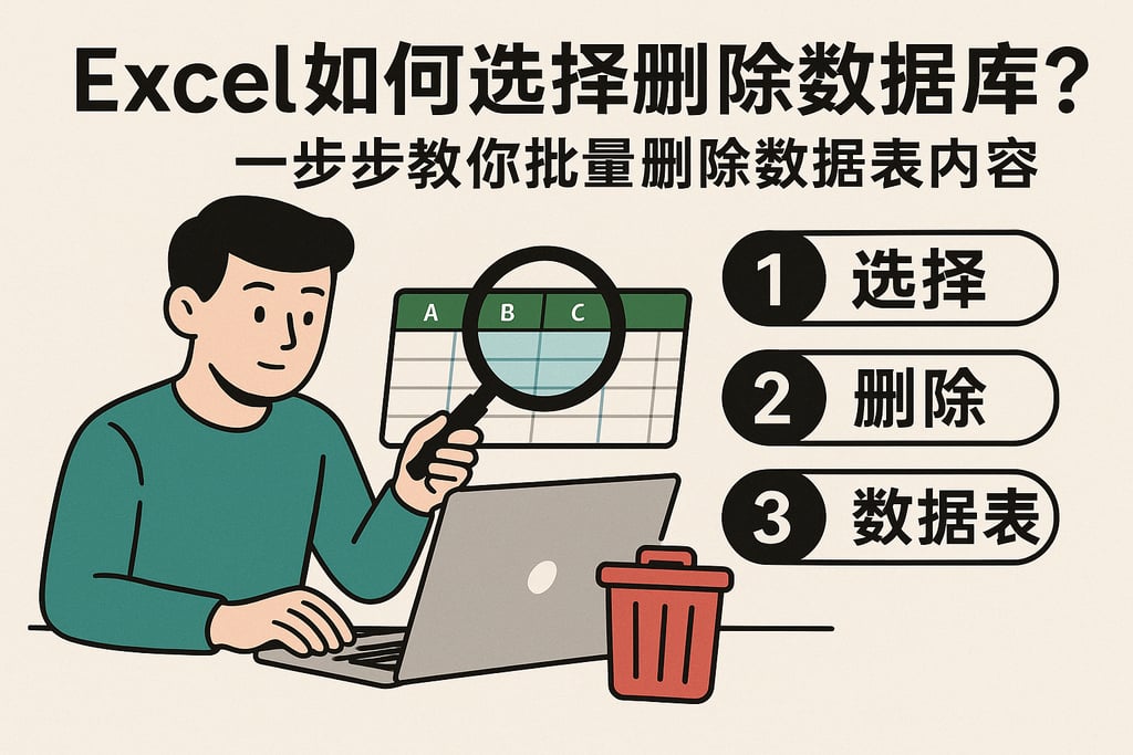 excel如何选择删除数据库？一步步教你批量删除数据表内容