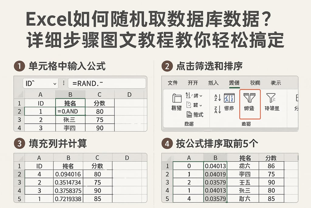 excel如何随机取数据库数据？详细步骤图文教程教你轻松搞定
