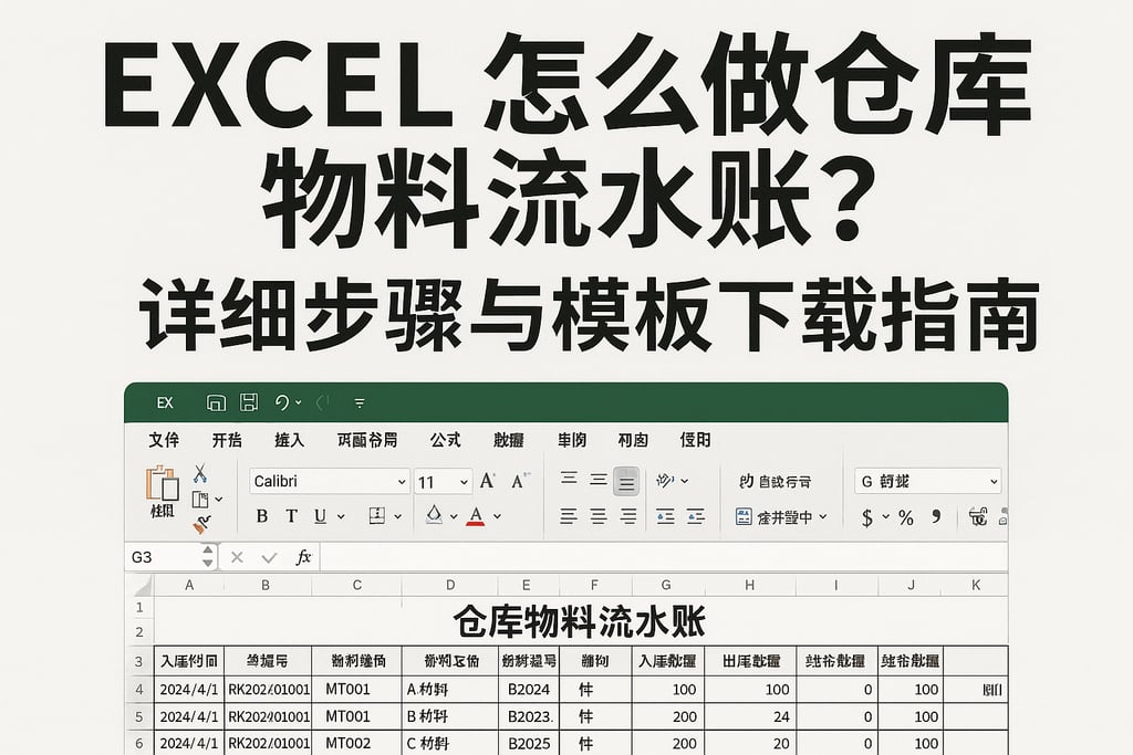 excel怎么做仓库物料流水账？详细步骤与模板下载指南