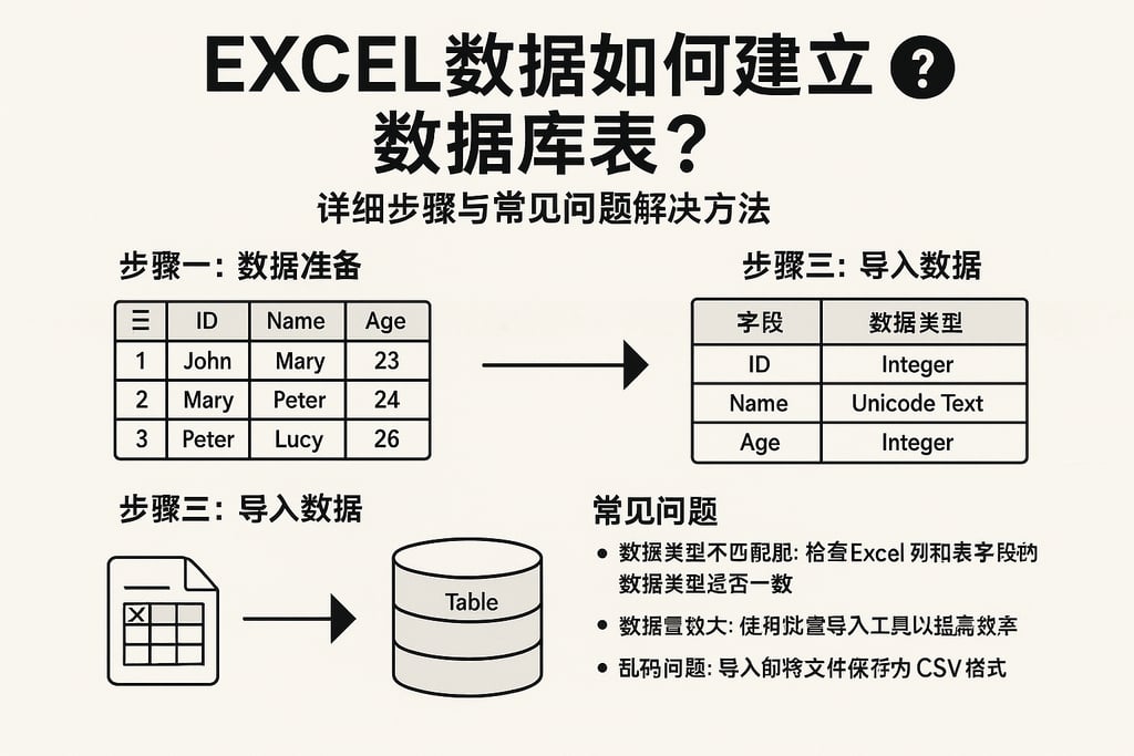 excel数据如何建立数据库表？详细步骤与常见问题解决方法