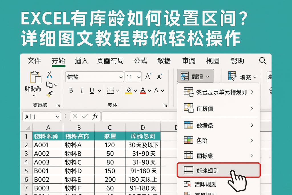 excel有库龄如何设置区间？详细图文教程帮你轻松操作