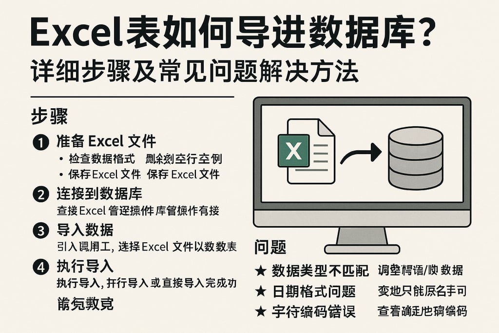 excel表如何导进数据库？详细步骤及常见问题解决方法