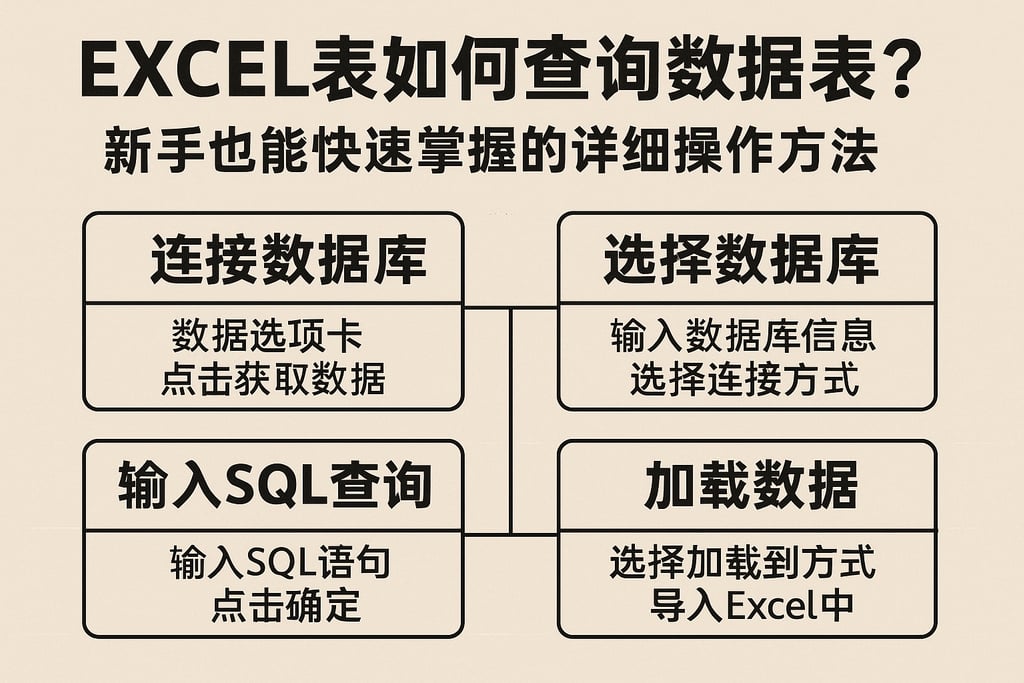 excel表如何查询数据库表？新手也能快速掌握的详细操作方法