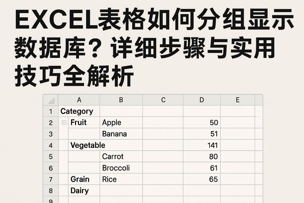 excel表格如何分组显示数据库？详细步骤与实用技巧全解析