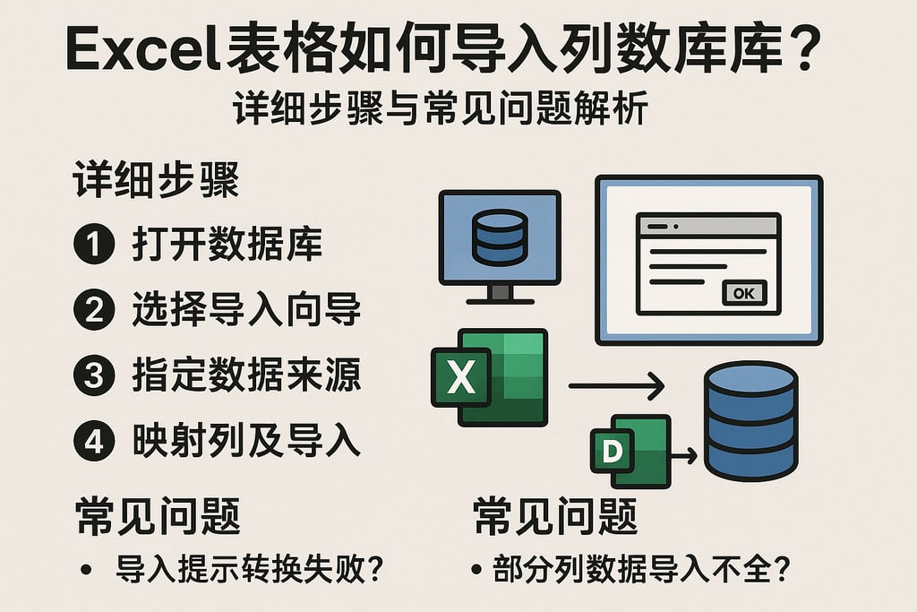 excel表格如何导入列数据库？详细步骤与常见问题解析