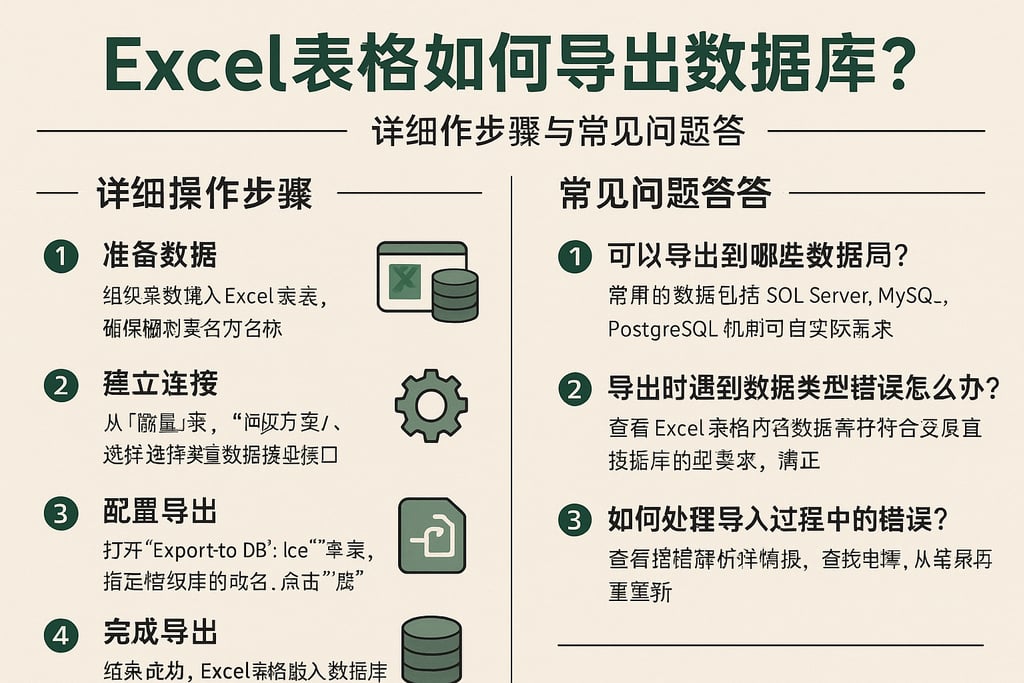 excel表格如何导出数据库？详细操作步骤与常见问题解答