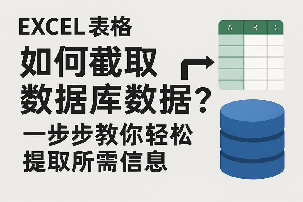 excel表格如何截取数据库数据？一步步教你轻松提取所需信息