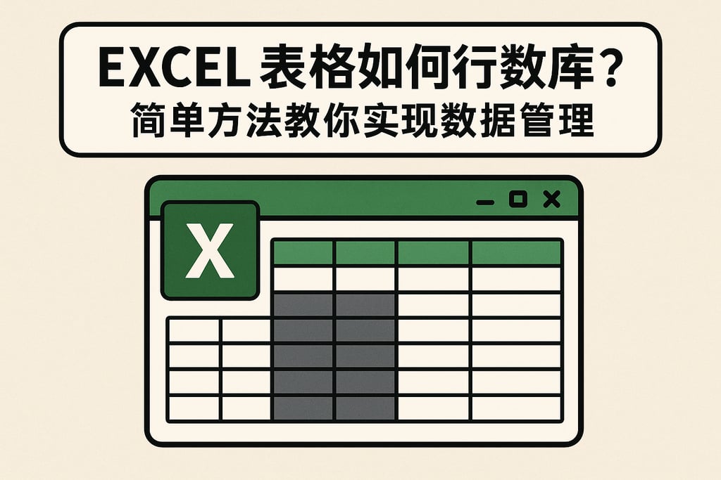 excel表格如何行数据库？简单方法教你实现数据管理